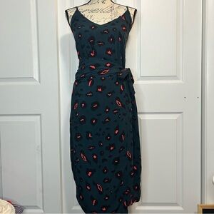 Angashion Animal Print Wrap Dress
